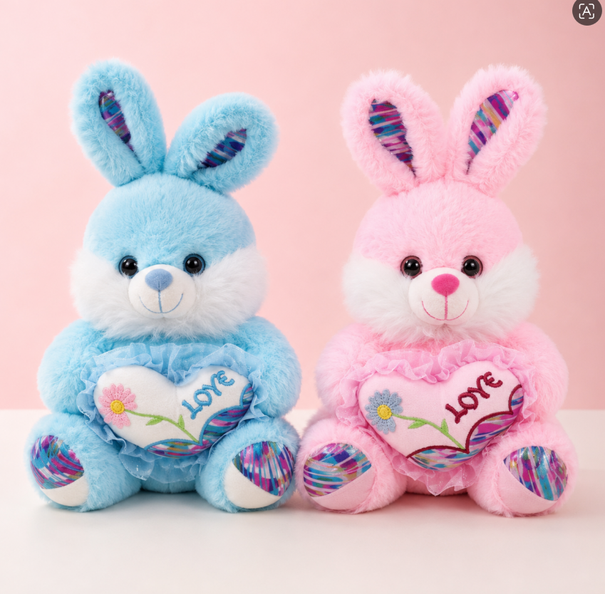 Love Heart Bunny Plush Toy – Cute Soft Rabbit for Kids & Gifting