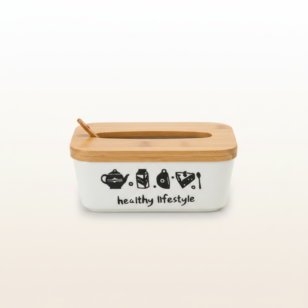 Healthy Lifestyle Ceramic Tissue Box