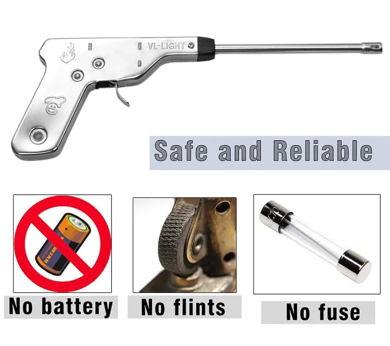 VL-Light Gun-Shape Piezoelectric Lighter – No Battery | No Flints | No Fuse