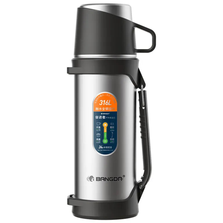 Bangda 316L Stainless Steel Large Thermos Flask – 24H Insulation