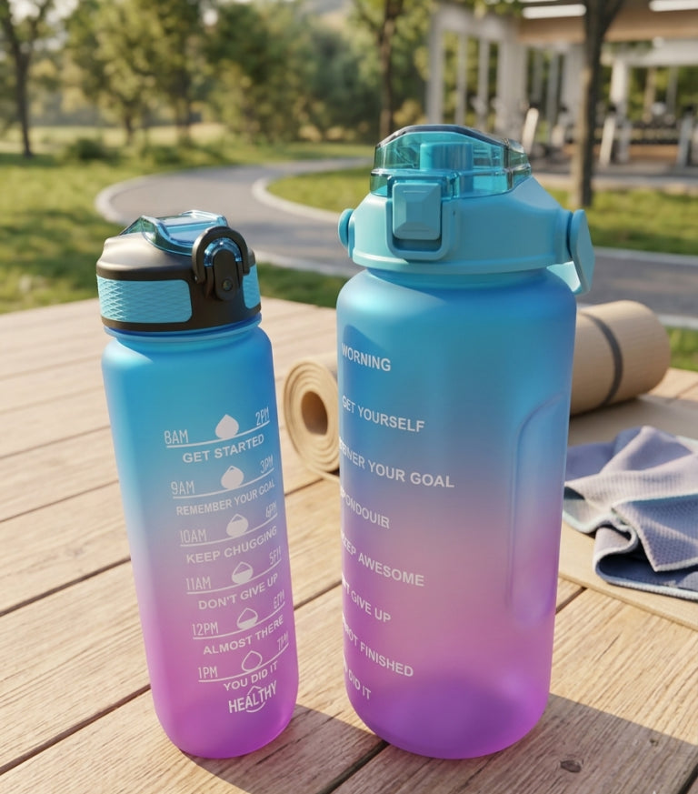 Motivational Time Marker Water Bottle – 700ml & 2L