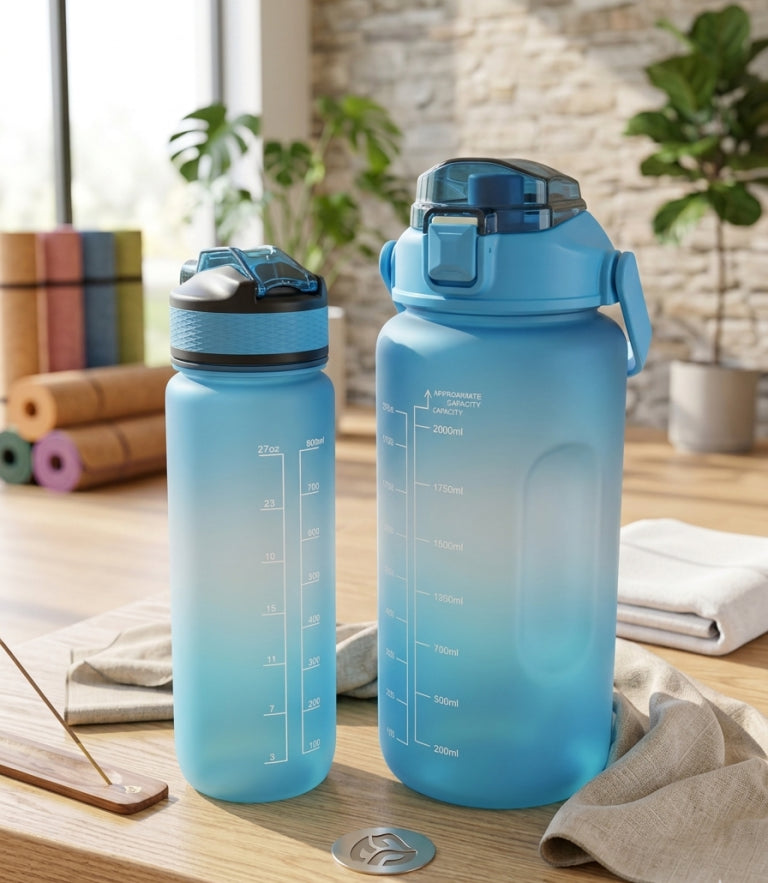 Motivational Time Marker Water Bottle – 700ml & 2L