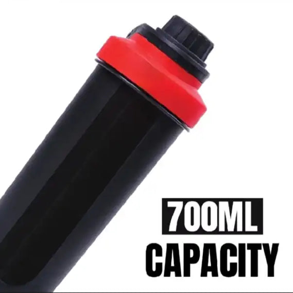 700ml Multipurpose Protein Shaker Bottle – Matte Black | 4 Colors