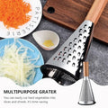 Stainless Steel 3-Sided Grater with Wooden Handle (2118)