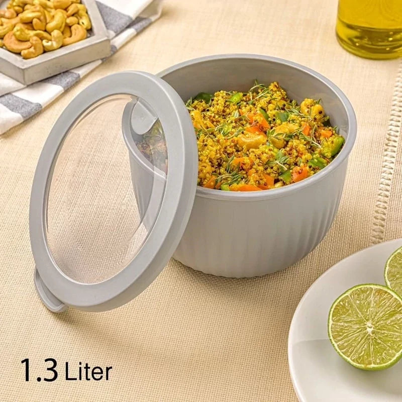 PureVent Stackable 3-Pcs Bowl Set with Vented Lid
