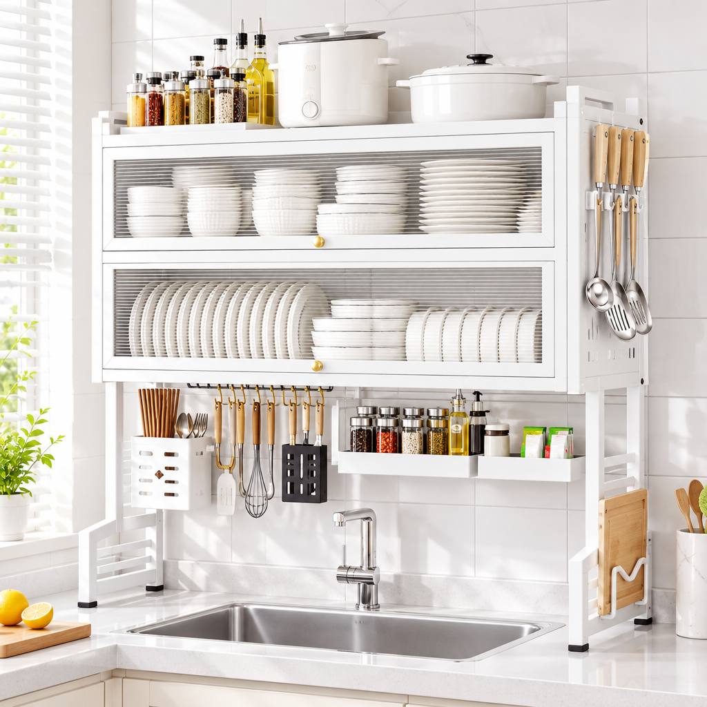 3-Tier Dish Rack White