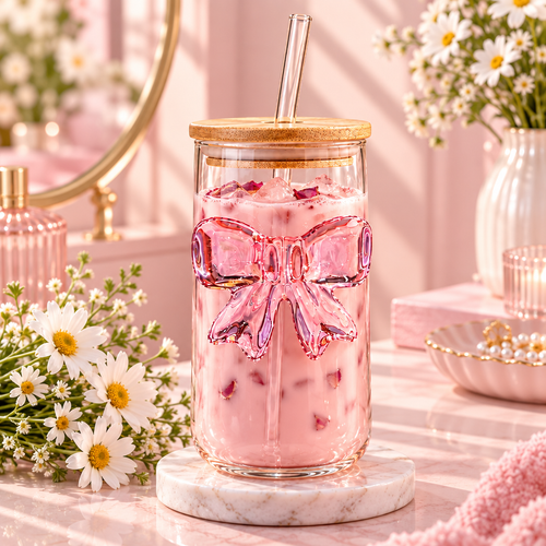 3D Bow Cup Pink