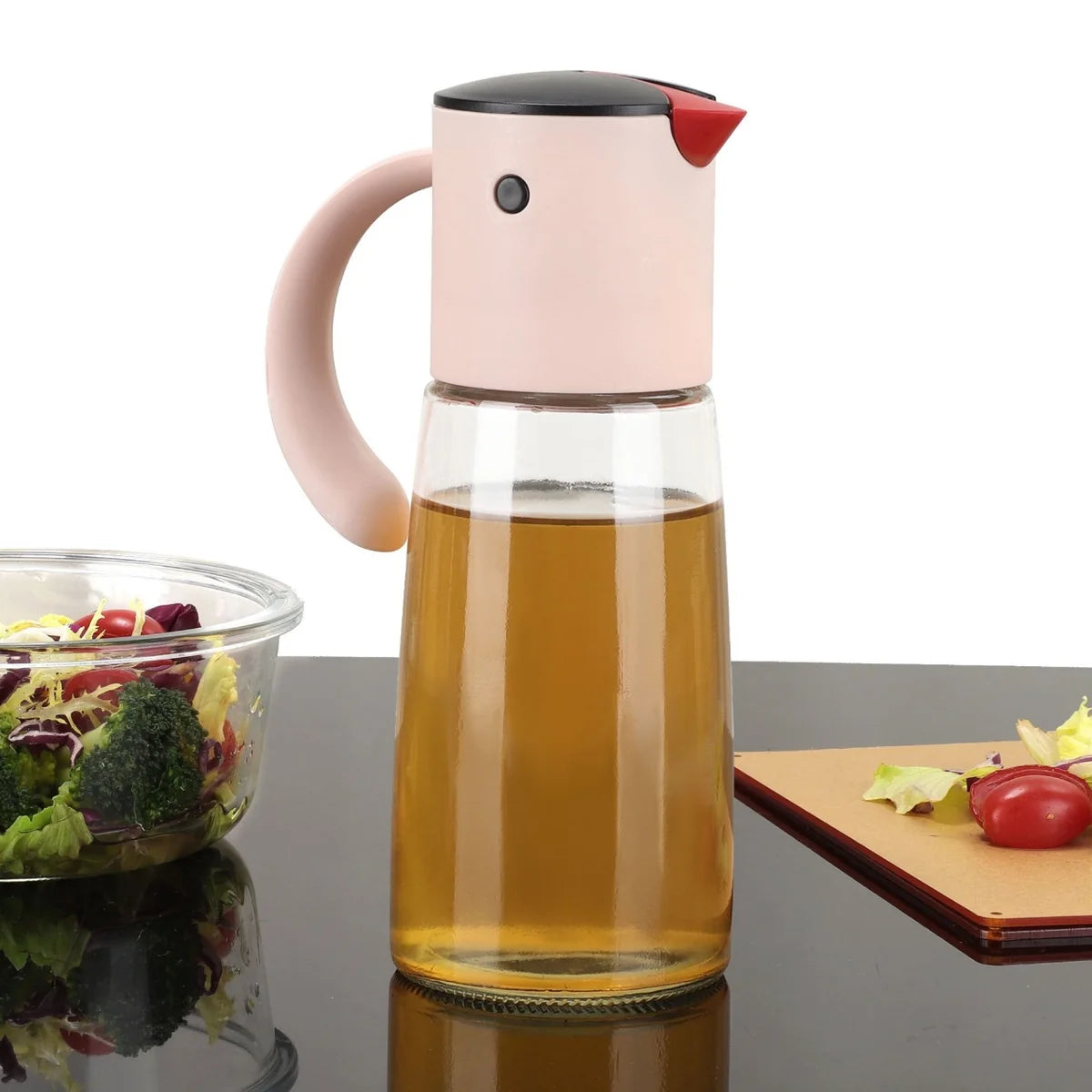 Auto-Open Glass Oil Dispenser Bottle – 380ml