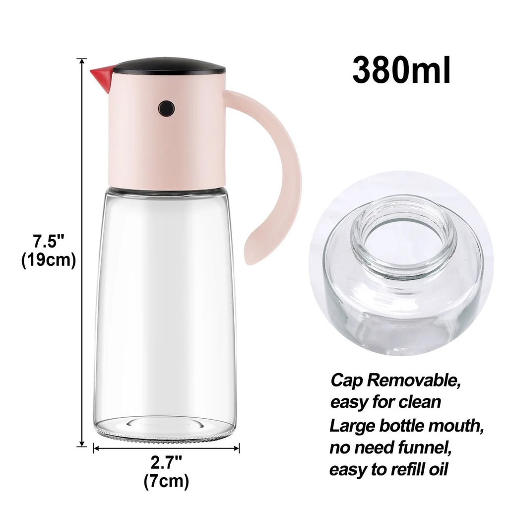 Auto-Open Glass Oil Dispenser Bottle – 380ml
