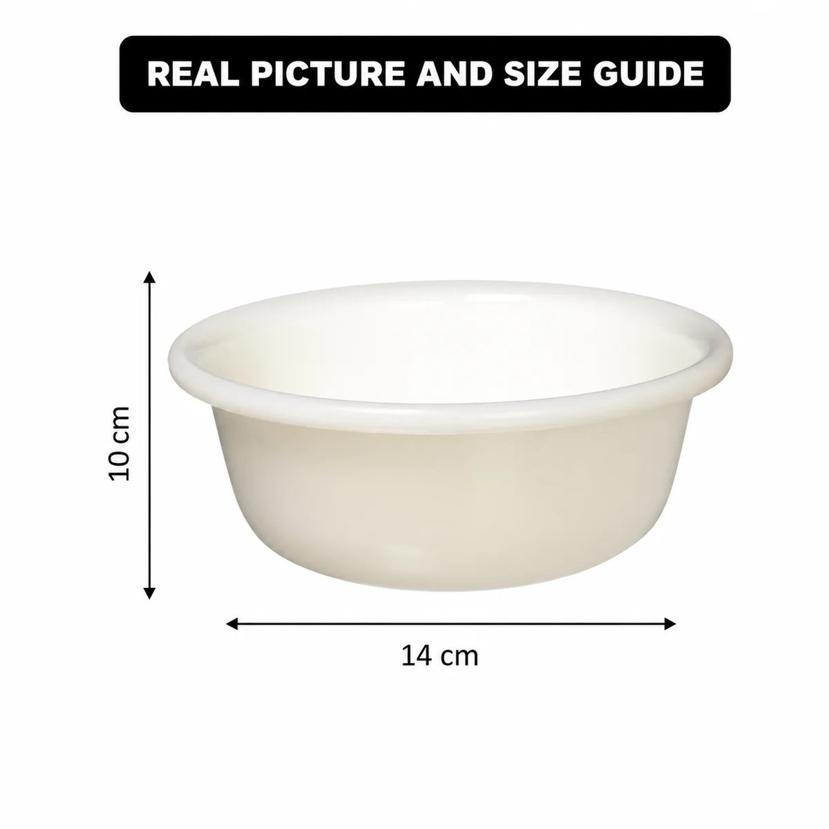 Round Plastic Basin Bowl – 14cm
