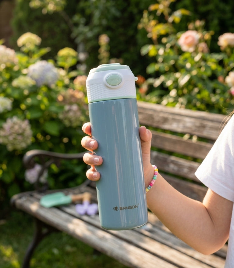 Bangda One-Press Button Thermos Flask – 3 Pastel Colors