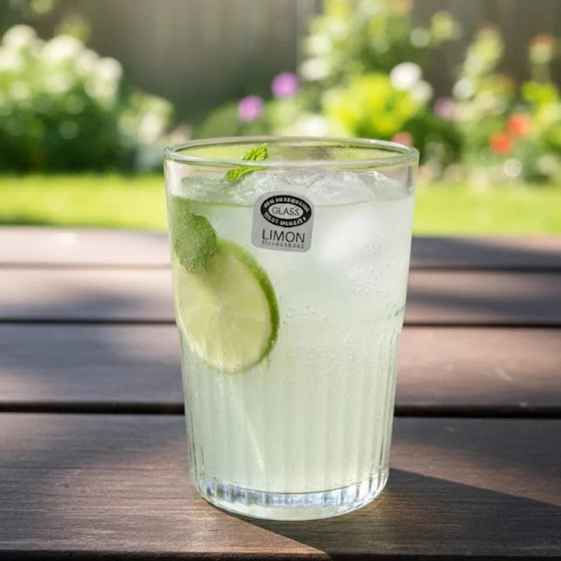 Ribbed Glass Tumblers – Set of 6