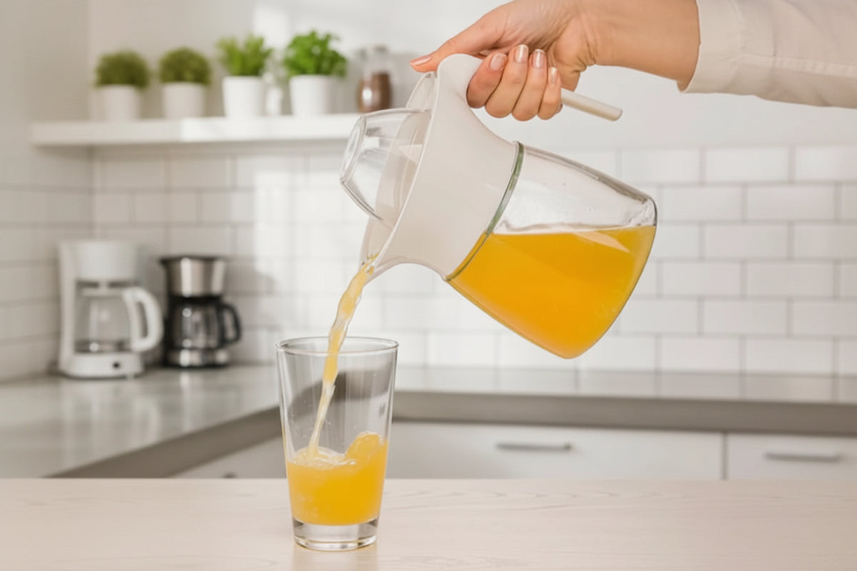 2-in-1 Glass Citrus Juicer Pitcher