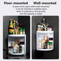 2-in-1 Corner Storage Rack with Tree Jewellery Stand – Floor & Wall Mount