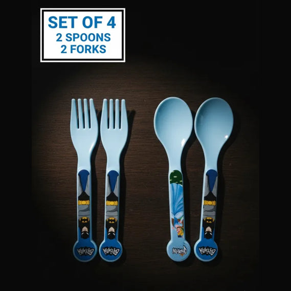 Kids Character Cutlery Set – 2 Spoons & 2 Forks | Set of 4 | 4 Designs