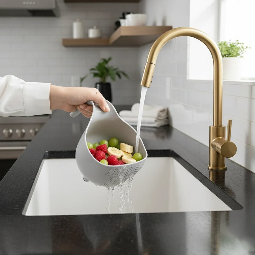 Pack of 3 Fruits and Vegetables Wash Bowl with Drainer (3035)