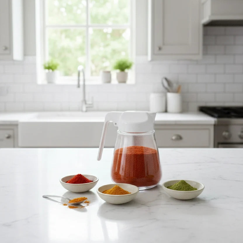 Limon Sliding Lid Glass Sugar Dispenser