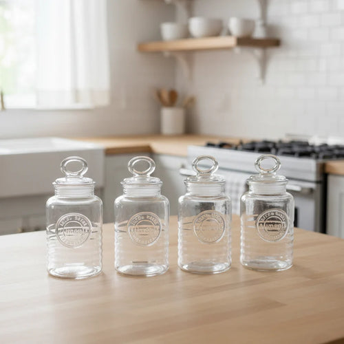 4-Pcs Rustic Design Handmade Glass Canister Set (2007)