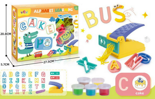 Alphabet Learning Color Dough Set for Kids