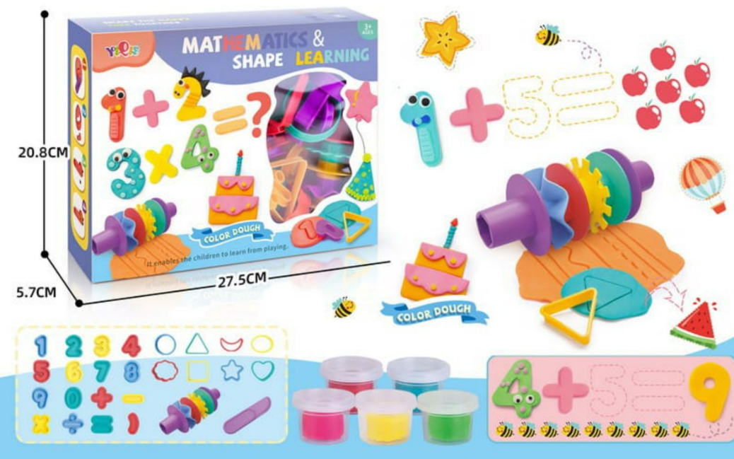 Mathematics & Shape Learning Color Dough Set for Kids