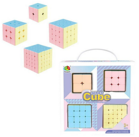 Pandun Series Cube Set – 4-in-1 Stickerless Magic Cube Collection