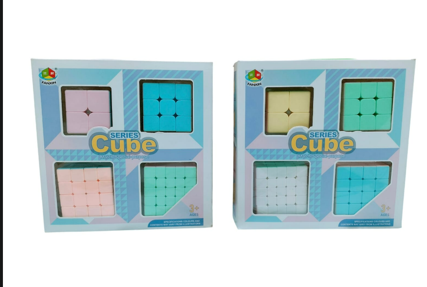 Pandun Series Cube Set – 4-in-1 Stickerless Magic Cube Collection