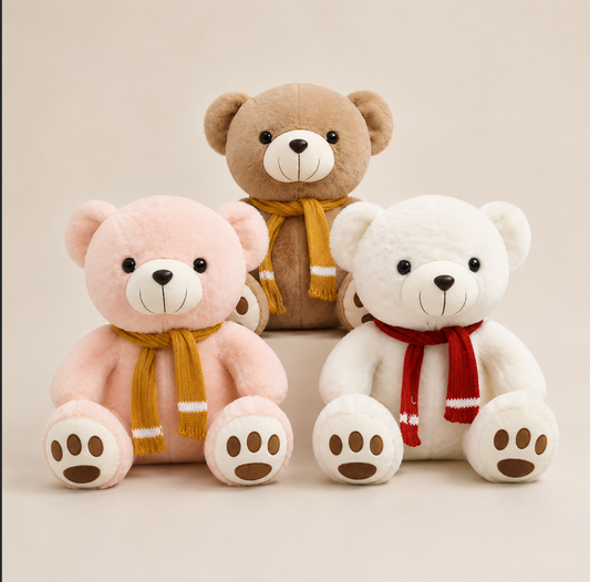 Scarf Teddy Bear Plush Toy – Super Soft Stuffed Bear for Kids & Gifts