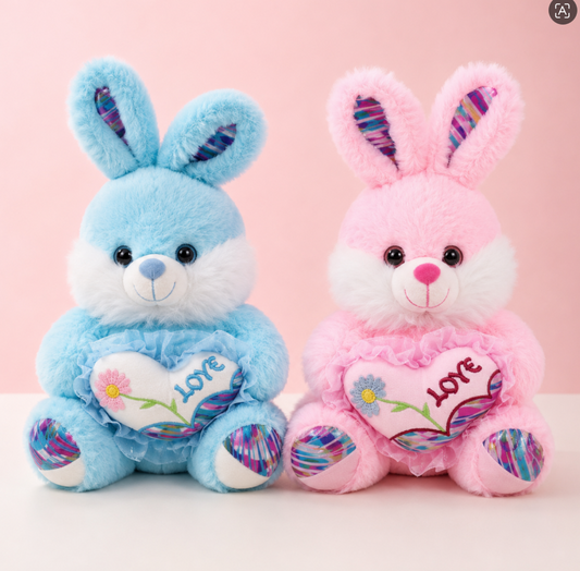 Love Heart Bunny Plush Toy – Cute Soft Rabbit for Kids & Gifting