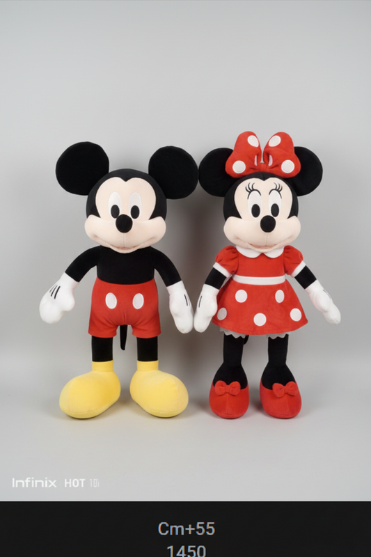 Mickey & Minnie Mouse Plush Toy – Giant Soft Stuffed Disney Couple | 55cm