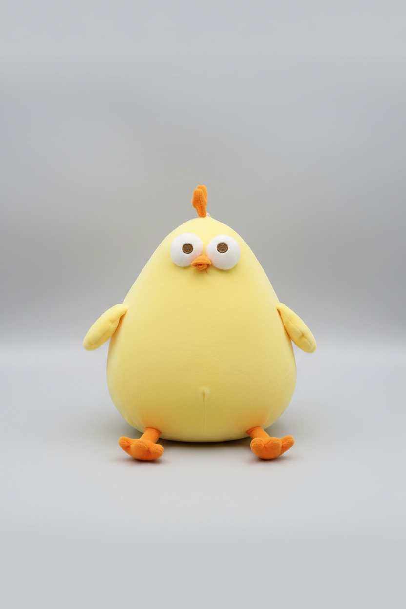 Chubby Chick Plush Toy – Giant Funny Stuffed Yellow Chicken | 40cm