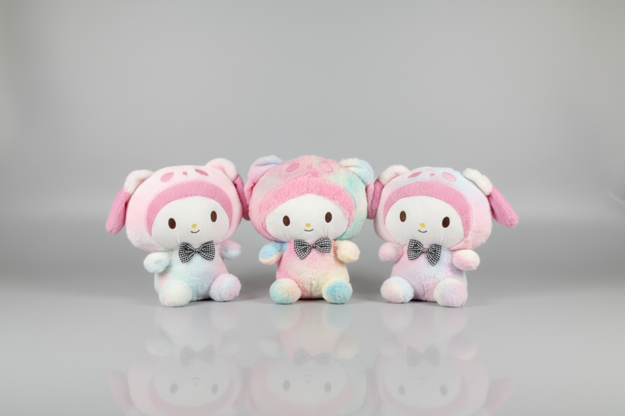 My Melody Hoodie Plush Toy – Soft Sanrio Stuffed Character with Bow | 35cm | 3 Colors