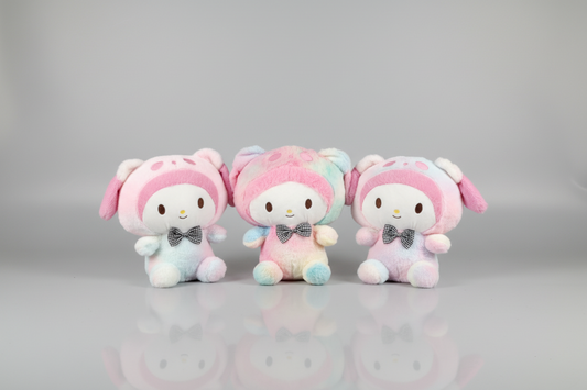 My Melody Hoodie Plush Toy – Soft Sanrio Stuffed Character with Bow | 35cm | 3 Colors