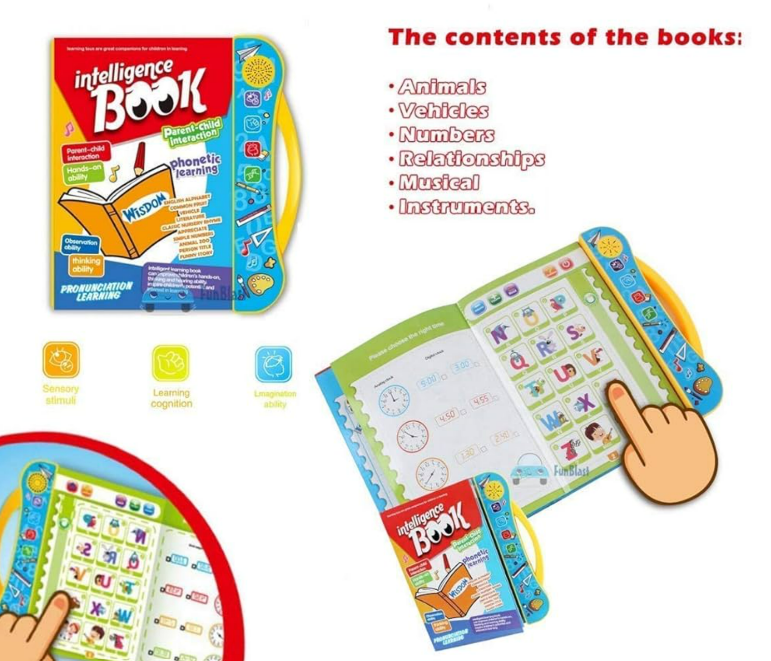 Intelligence Study Book – Interactive Phonetic Learning Book with Sound & Writing Pen | Age 3+
