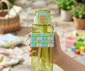 Kids Math Numbers Silicone Band Water Bottle 500ml – Flip-Top with Straw