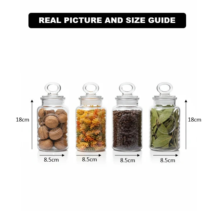 4-Pcs Rustic Design Handmade Glass Canister Set (2007)