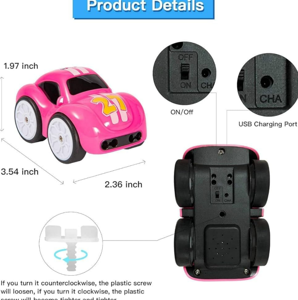 Smart RC Mini Car with 5 Play Modes – Remote Control, Smart Follow & Music