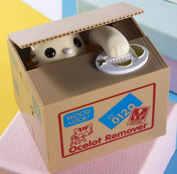 Cute Animal Coin Stealing Money Box – Interactive Piggy Bank for Kids