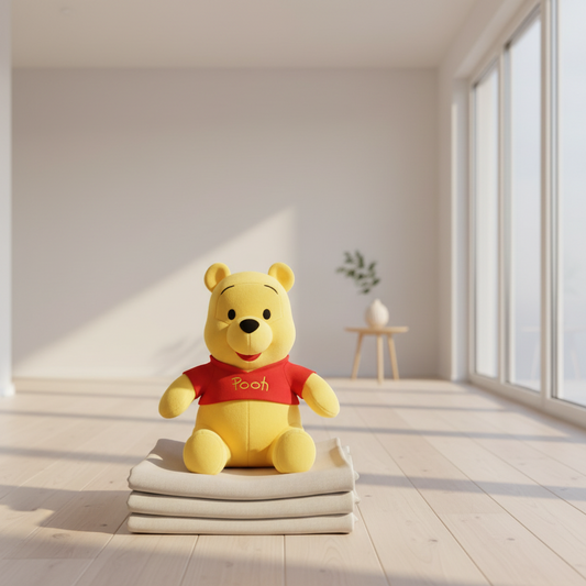 Winnie the Pooh Giant Plush Toy – Front View with Red Shirt