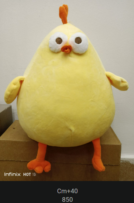 Chubby Chick Plush Toy 40cm – Giant Funny Yellow Stuffed Chicken with Big Googly Eyes