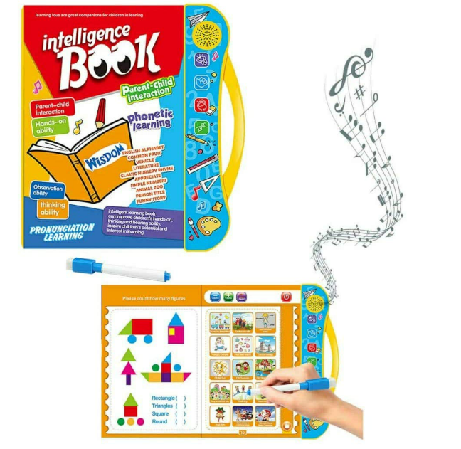 Intelligence Study Book – Interactive Phonetic Learning Book with Sound & Writing Pen | Age 3+