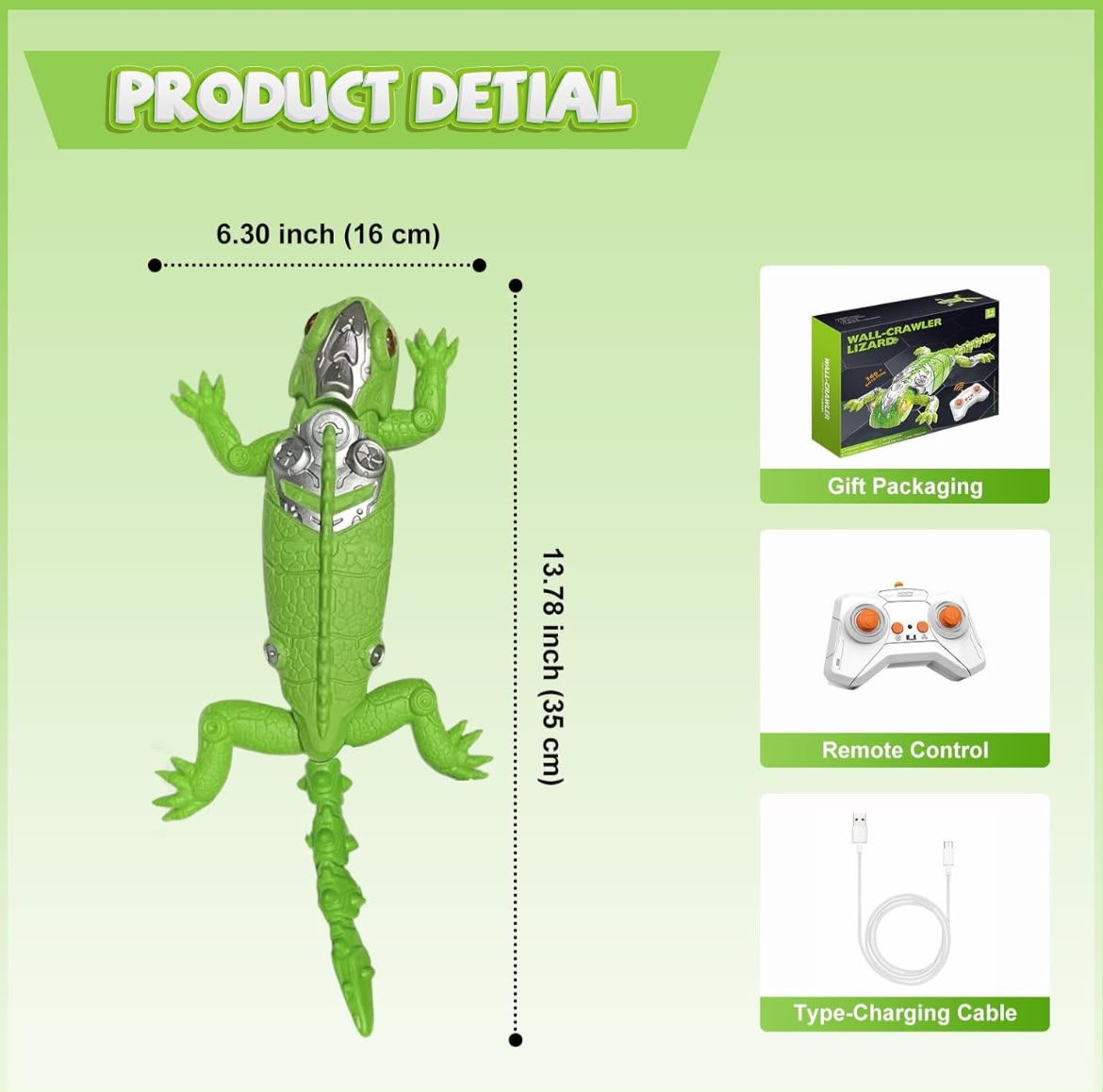 Wall-Crawler Lizard RC Toy – Remote Control Wall Climbing Lizard for Kids