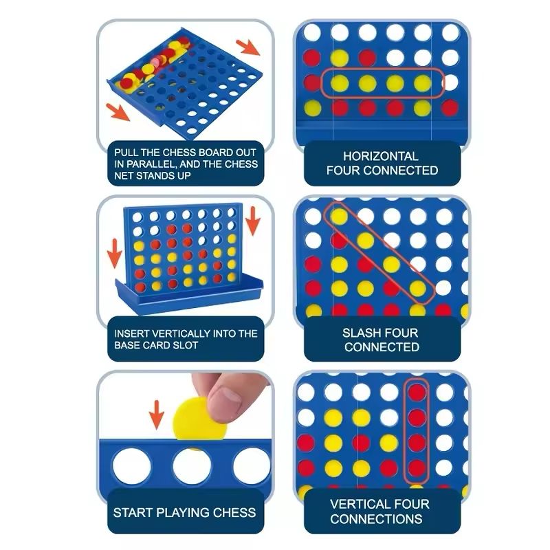 Connect 4 Classic Family Board Game – Chess Strategy Game for Kids 6+