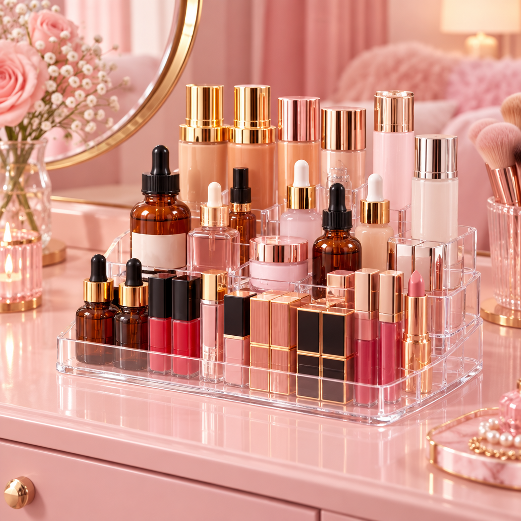 Acrylic Organizer Pink