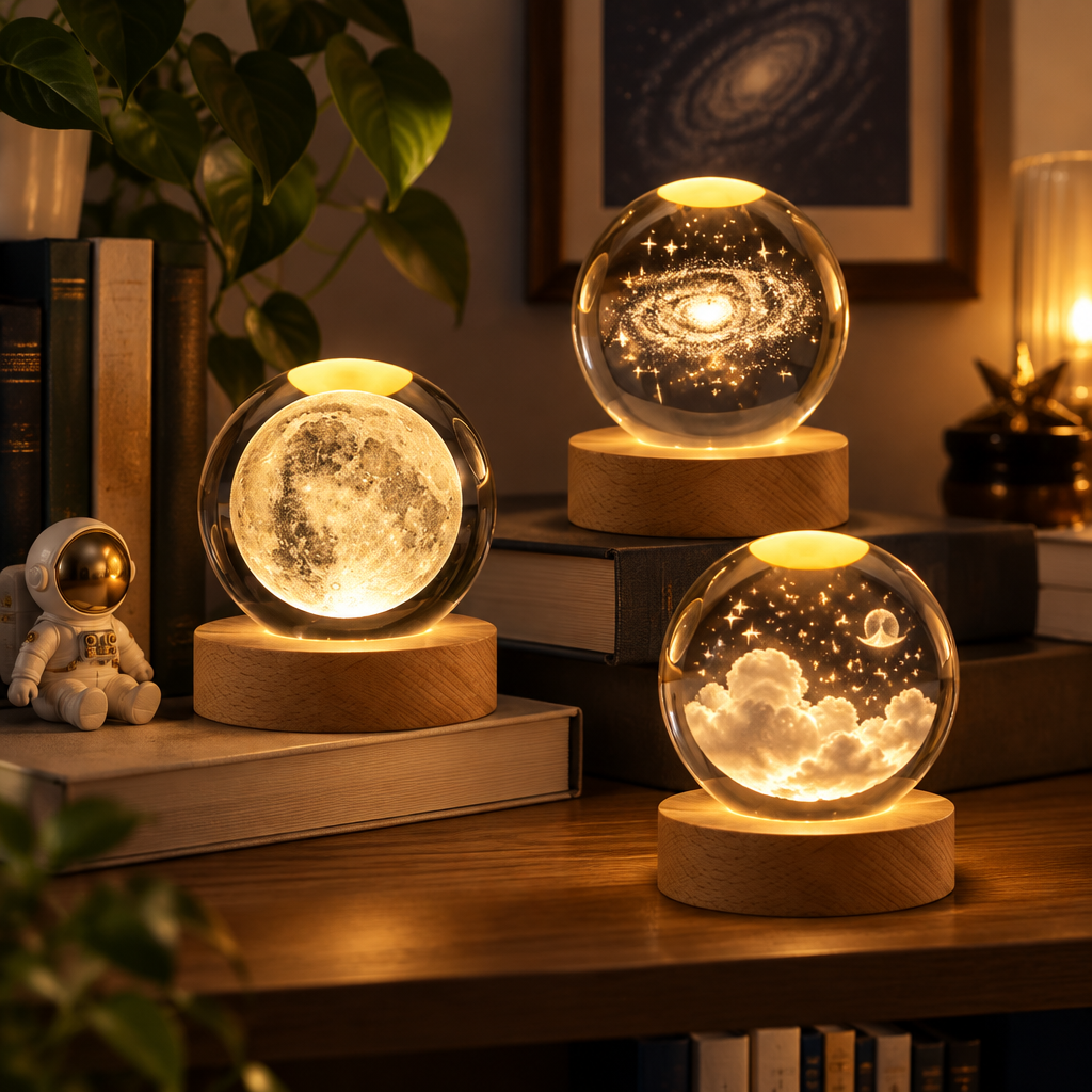 Crystal Ball Lamp Shelf