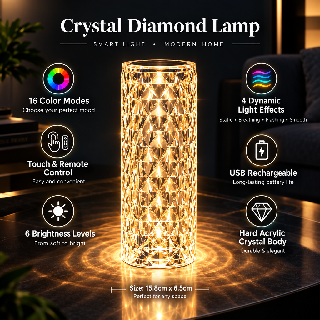 Crystal Lamp Features