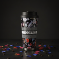 Dark Floral Coffee Tumbler