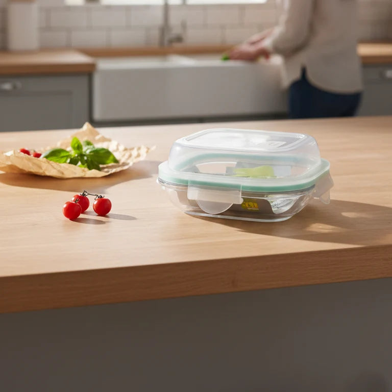 Glass Meal Prep Container with Clip-Lock Lid