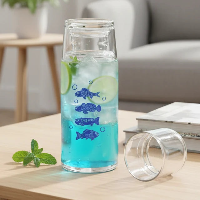 Bedside Water Carafe with Glass Tumbler – 800ml