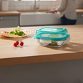 Glass Container Teal