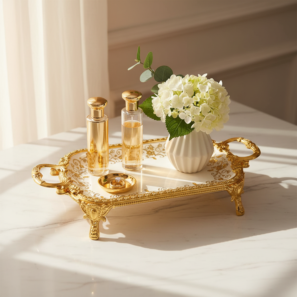 Gold Tray Vanity